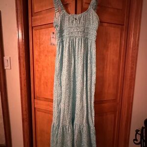 Light Blue & White Patterned Summer Sundress XS NWT